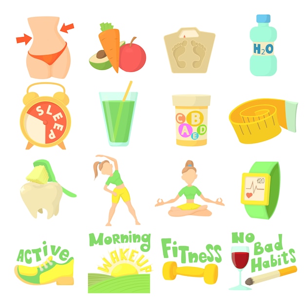 Conjunto de estilo de vida saludable