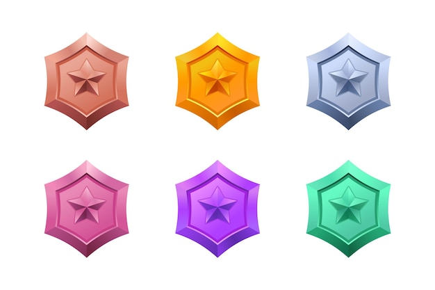 Conjunto de estrellas de colores metálicos Perfecto para logros