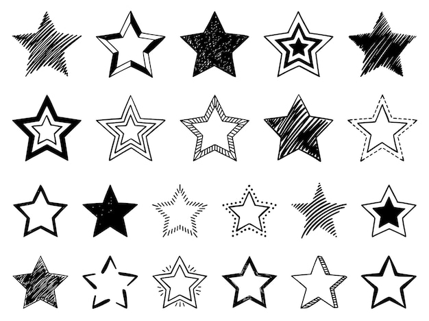 Conjunto de estrellas diferentes variaciones