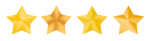 conjunto de estrellas doradas con degradado