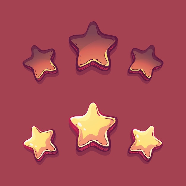 Conjunto de estrellas en un fondo borgoño