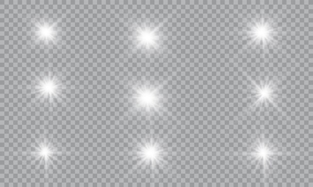Conjunto de estrellas de luz brillantes.