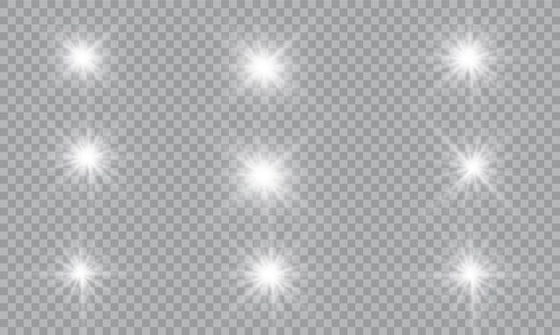 Conjunto de estrellas de luz brillantes.