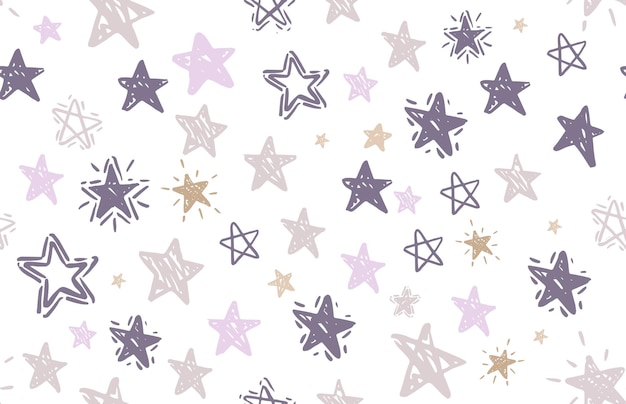 Conjunto de estrellas de Navidad ilustraciones dibujadas a mano