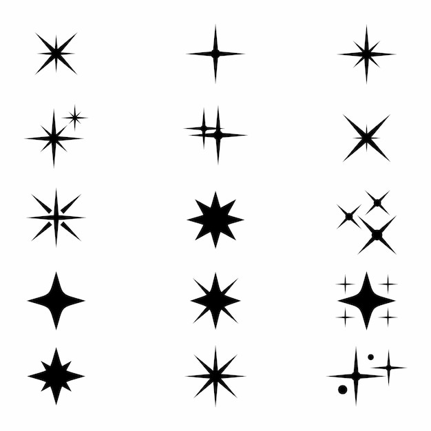 Vector un conjunto de estrellas pequeñas y una estrella.