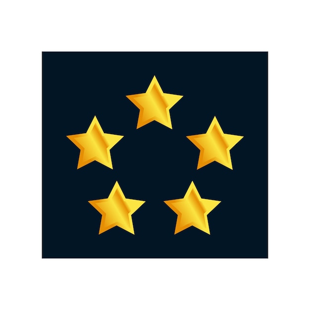 conjunto de estrellas en vector de fondo de estrella dorada negra