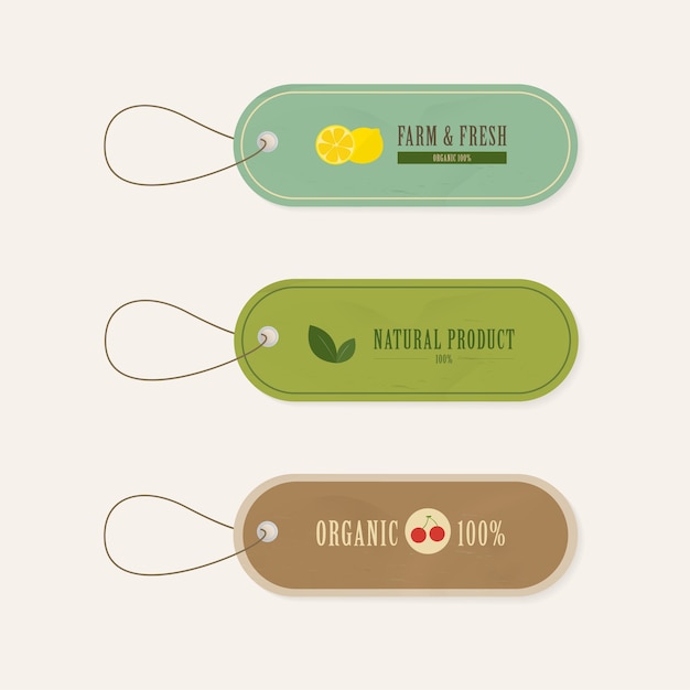 Conjunto de etiqueta etiquetas estilo vintage banner natural.