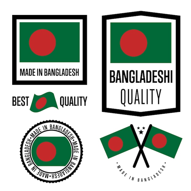 Conjunto de etiquetas de calidad de Bangladesh