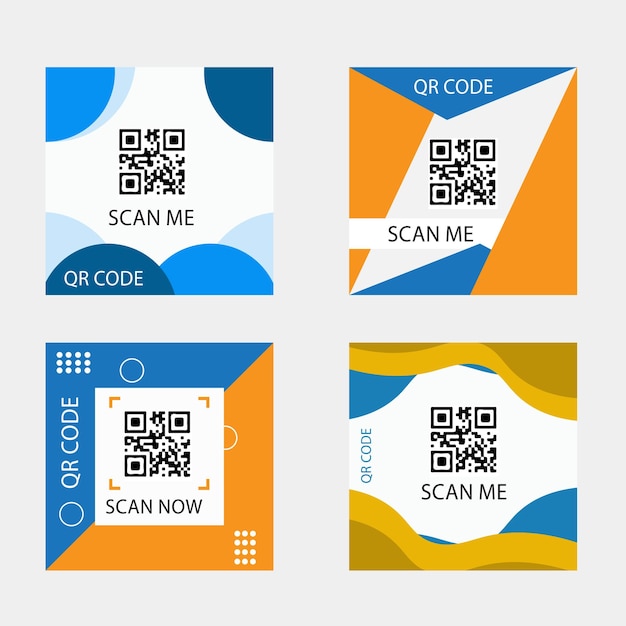 Conjunto de etiquetas de código QR