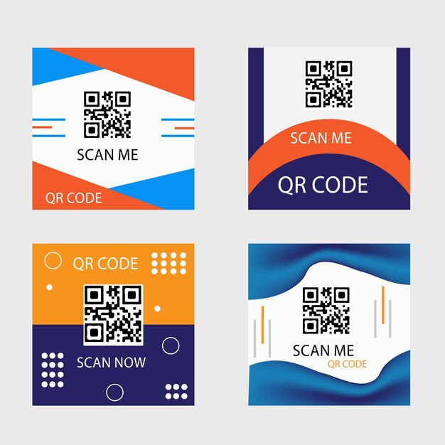 Conjunto de etiquetas de código QR