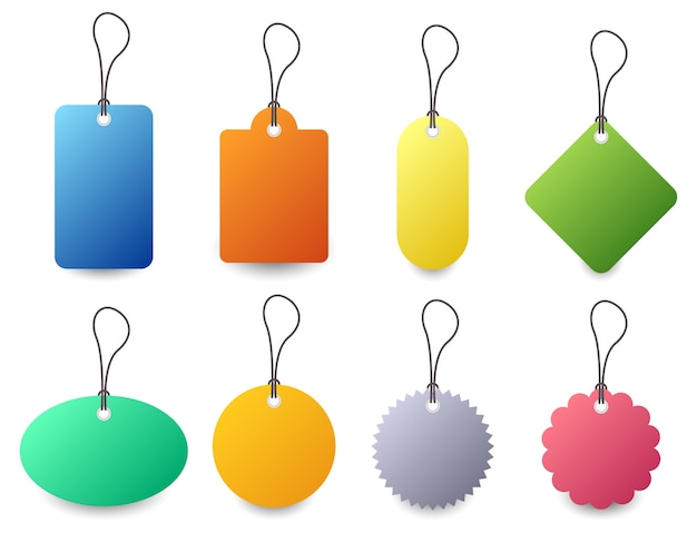 Conjunto de etiquetas de colores
