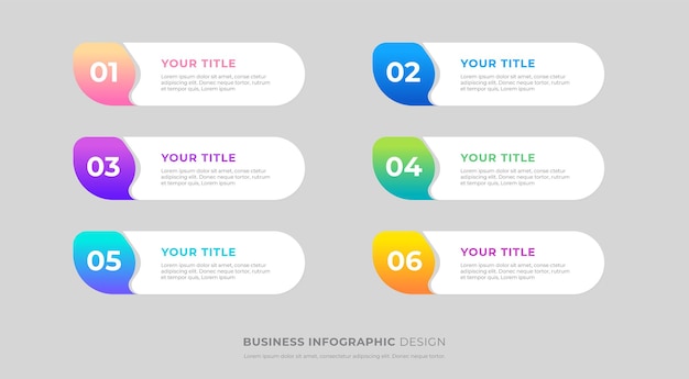 Vector conjunto de etiquetas de diseño infográfico moderno