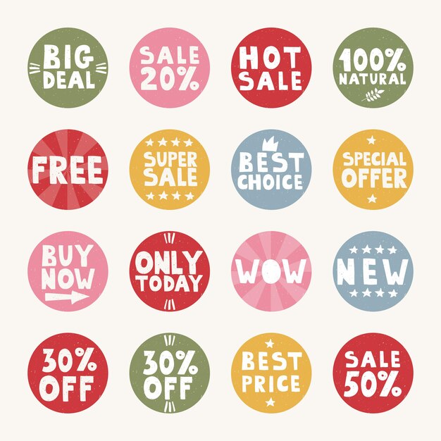 Conjunto de etiquetas redondas para promoción de ventas Mejor precio nueva venta caliente mejor opción