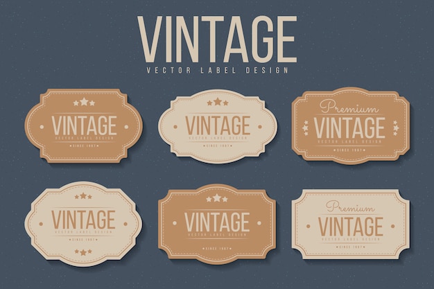 Vector conjunto de etiquetas vintage.