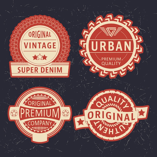 Vector conjunto de etiquetas vintage