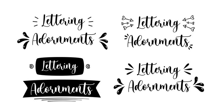 Vector conjunto de flecha y salpicadura de cintas para letras e ilustraciones en diferentes estilos