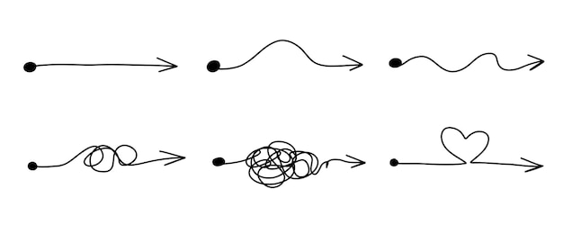 Conjunto de flechas Chaos que simplifica la resolución de problemas y la búsqueda de soluciones empresariales concepto de desafío