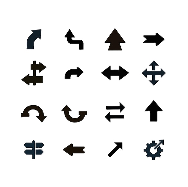 Un conjunto de flechas direccionales