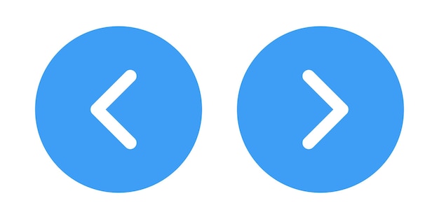 conjunto de flechas de íconos azules planos vector