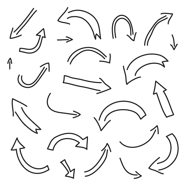 Conjunto de flechas de marcador