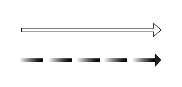 Conjunto de flechas Paquete de punteros de pictogramas Creatividad minimalista y arte UI y elementos de diseño UX para sitio web Plantilla y diseño Colección de vectores lineales