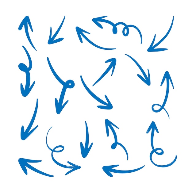 Conjunto de flechas vectoriales Pacto de iconos de flecha del cursor Colección de flechas