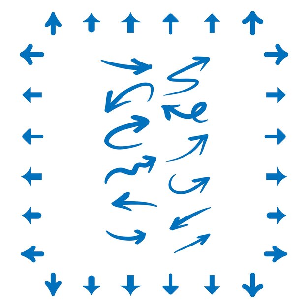Conjunto de flechas vectoriales Pacto de iconos de flecha del cursor Colección de flechas