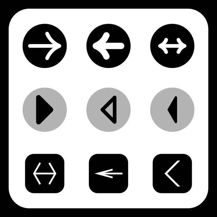 Vector conjunto de flechas vectoriales pacto de iconos de flecha del cursor colección de flechas
