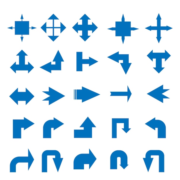 conjunto de flechas vectoriales símbolo icono arrowlogoArt Ilustración