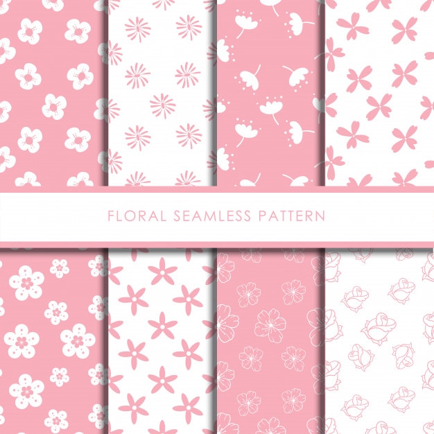 Conjunto floral inconsútil del vector del modelo.