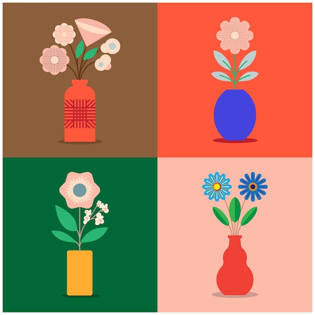 Conjunto de flores 06