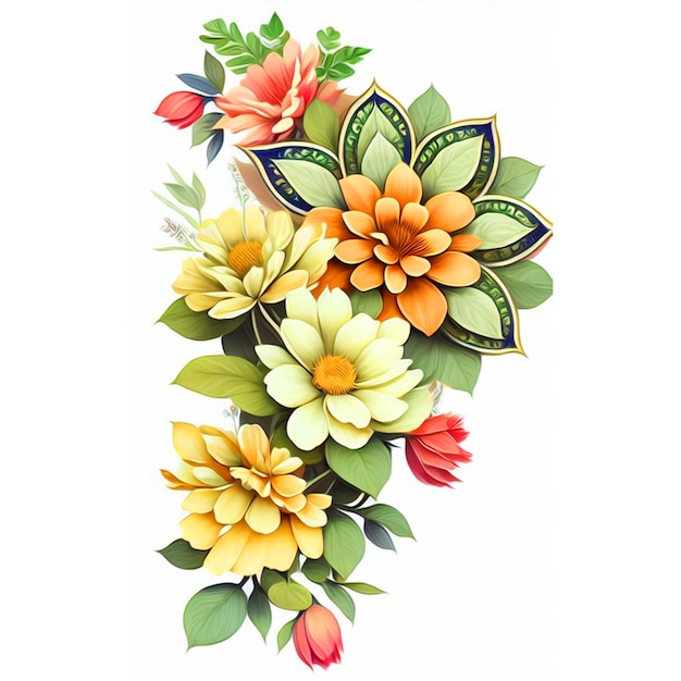 Vector conjunto de flores