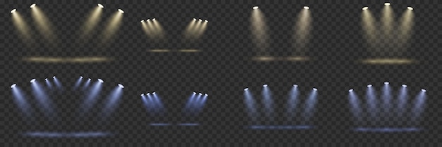 Conjunto de focos de efecto y de luz