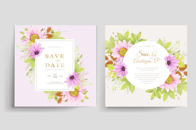 Un conjunto de folletos florales para la boda de la semana