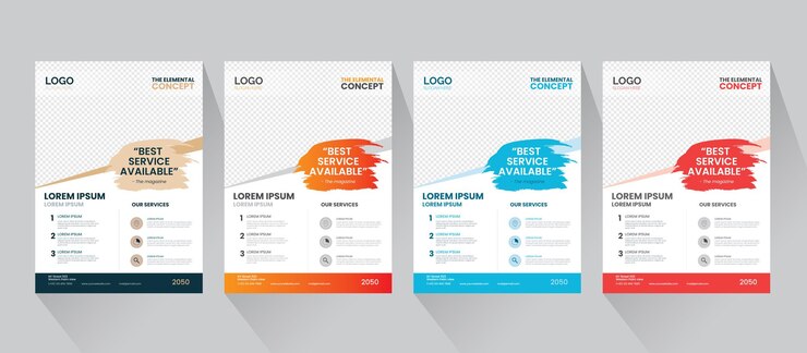 un conjunto de folletos con el logotipo de una empresa llamada la empresa