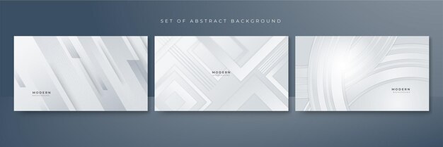 Conjunto de fondo abstracto blanco