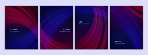 Conjunto de fondo abstracto curva
