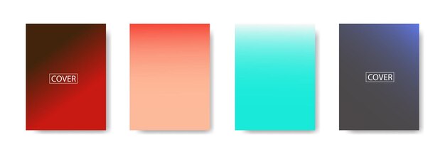 Conjunto de fondo abstracto con hermoso color de gradación, fondo colorido para el telón de fondo de la pancarta del aviador del cartel.Banner vertical.Fondo fluido fresco ilustración vectorial