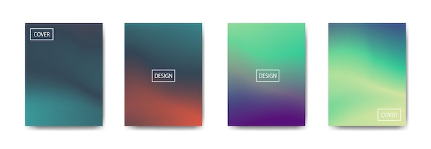 conjunto de fondo abstracto con hermoso fondo colorido de color de gradación para cartel volante banner telón de fondo banner vertical ilustración de vector de fondo fluido fresco