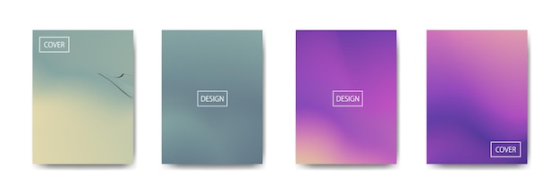 conjunto de fondo abstracto con hermoso fondo colorido de color de gradación para cartel volante banner telón de fondo banner vertical ilustración de vector de fondo fluido fresco