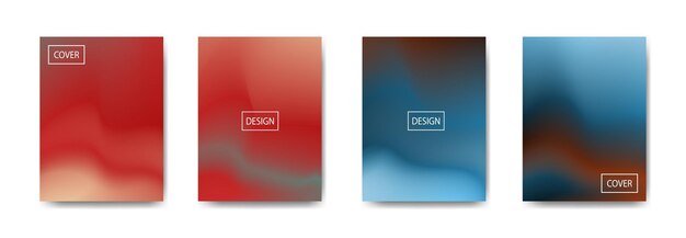 conjunto de fondo abstracto con hermoso fondo colorido de color de gradación para cartel volante banner telón de fondo banner vertical ilustración de vector de fondo fluido fresco