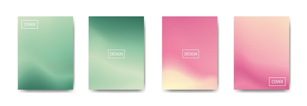 conjunto de fondo abstracto con hermoso fondo colorido de color de gradación para cartel volante banner telón de fondo banner vertical ilustración de vector de fondo fluido fresco