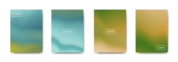 conjunto de fondo abstracto con hermoso fondo colorido de color de gradación para cartel volante banner telón de fondo banner vertical ilustración de vector de fondo fluido fresco