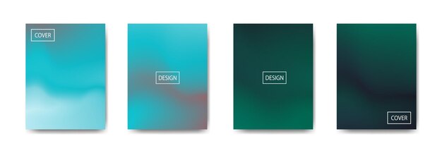 conjunto de fondo abstracto con hermoso fondo colorido de color de gradación para cartel volante banner telón de fondo banner vertical ilustración de vector de fondo fluido fresco