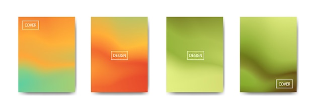 conjunto de fondo abstracto con hermoso fondo colorido de color de gradación para cartel volante banner telón de fondo banner vertical ilustración de vector de fondo fluido fresco