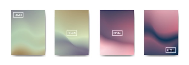 conjunto de fondo abstracto con hermoso fondo colorido de color de gradación para cartel volante banner telón de fondo banner vertical ilustración de vector de fondo fluido fresco