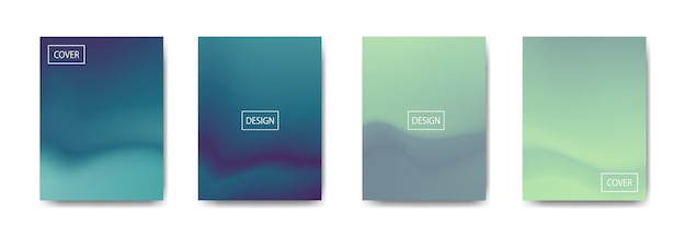 conjunto de fondo abstracto con hermoso fondo colorido de color de gradación para cartel volante banner telón de fondo banner vertical ilustración de vector de fondo fluido fresco