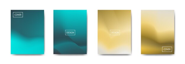 conjunto de fondo abstracto con hermoso fondo colorido de color de gradación para cartel volante banner telón de fondo banner vertical ilustración de vector de fondo fluido fresco