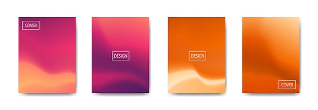 conjunto de fondo abstracto con hermoso fondo colorido de color de gradación para cartel volante banner telón de fondo banner vertical ilustración de vector de fondo fluido fresco