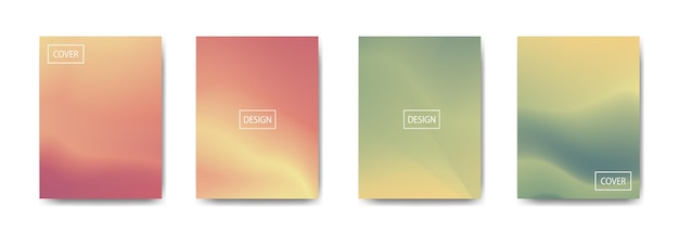 conjunto de fondo abstracto con hermoso fondo colorido de color de gradación para cartel volante banner telón de fondo banner vertical ilustración de vector de fondo fluido fresco